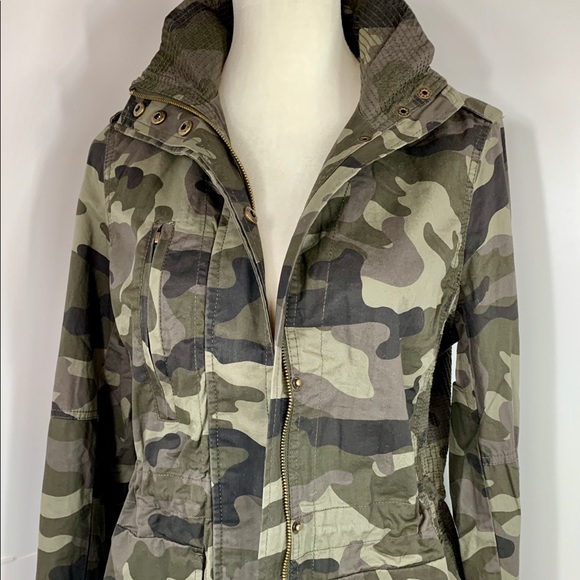 Camo Pattern Zip  Medium Legnth Jacket - Picture 7 of 7
